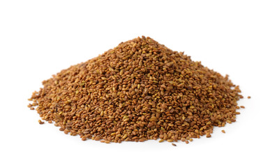 Pile of organic alfalfa seeds