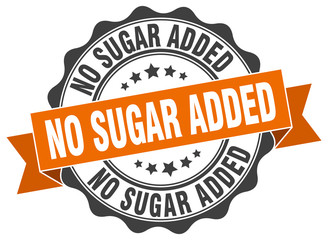 no sugar added stamp. sign. seal