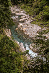 View of river in side taroko national park for landscape in Hualien,taiwan.
