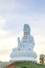 Guan Yin Statue at temple Wat Huay Pla Kang, Chiang Rai, Thailand - 247025285
