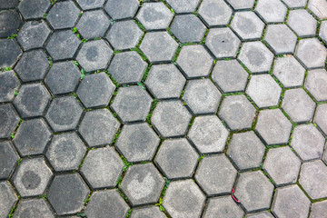 Honeycomb brick pattern background - 247025472