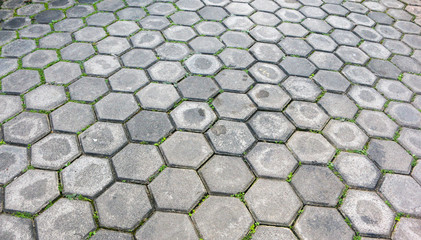 Honeycomb brick pattern background - 247025609