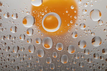 background of water drop on glass omelet