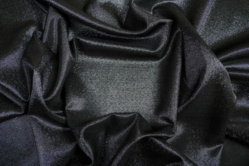Fototapeta premium rectangular frame of black shiny fabric lined with sequins