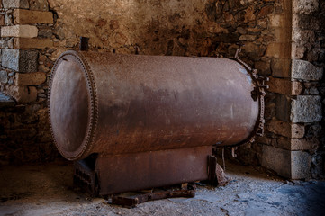 Hausruinen auf der Insel Spinalonga auf Kreta