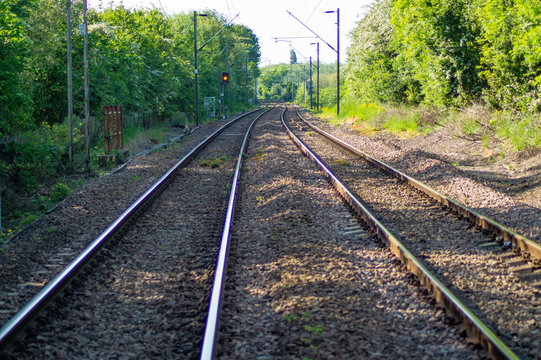 Train Tracks Disappearing into the distance