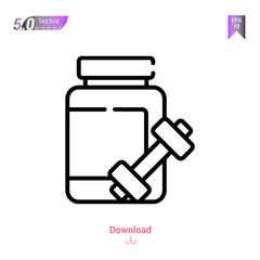 Outline vitamins icon isolated on white background. Line pictogram. Graphic design, mobile application, logo, user interface. Editable stroke. EPS10 format vector illustration