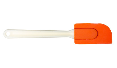 Kitchen spatula on white background isolation, top view