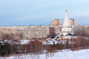 Fototapeta na wymiar sleeping area Verhnie Pechery in Nizhny Novgorod