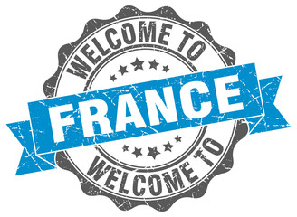 Fototapeta premium France round ribbon seal