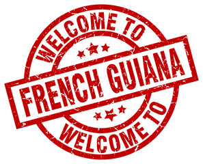 welcome to French Guiana red stamp