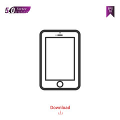 Outline Smartphone icon isolated on white background. Line pictogram. Graphic design, mobile application, logo, user interface. Editable stroke. EPS10 format vector illustration