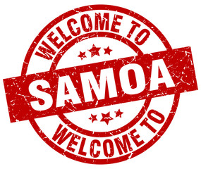 welcome to Samoa red stamp
