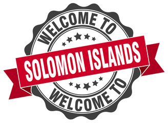 Fototapeta premium Solomon Islands round ribbon seal