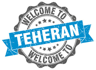 Fototapeta premium Teheran round ribbon seal