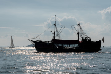 Sailboat in Venice Italy
