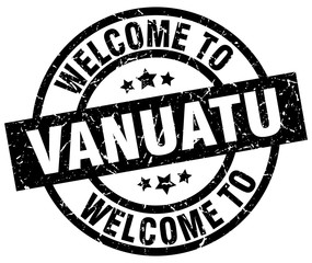 welcome to Vanuatu black stamp
