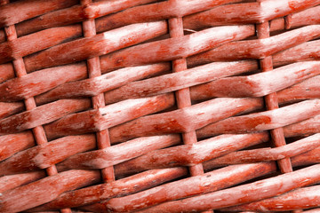 bright orange natural woven pattern close up