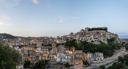 Fototapeta na wymiar Splendid view of Ragusa Ibla, Sicily