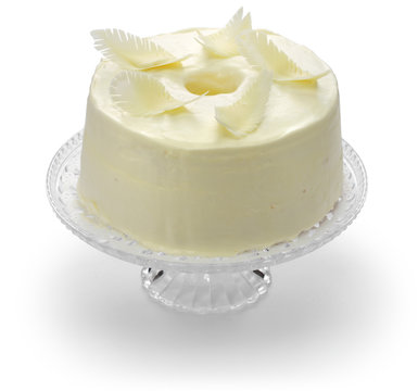 Homemade Angel Food Cake Garnish Ideas, White Chocolate Feathers