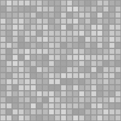 Abstract seamless pattern of small squares or pixels in gray colors