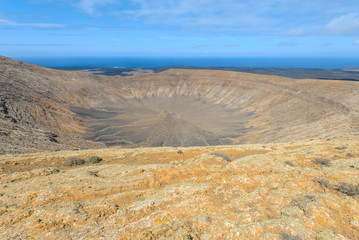 White Crater in Lanzarote, Canary islands, Spain