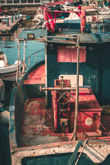 Old boats in the harbor, Catania Sicily