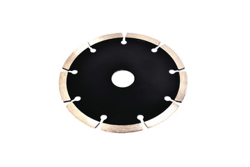 cutting disc segmented close up isolate white background