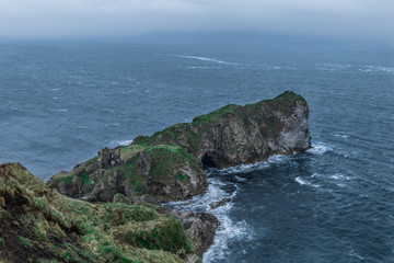 Fototapeta na wymiar Kinbane Head on the coast of Northern Ireland