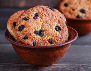 Oatmeal  cookies closeup