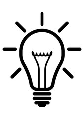 gz310 GrafikZeichnung - german - Glühbirne: english - light bulb icon - DIN A2, A3, A4 - xxl g7157