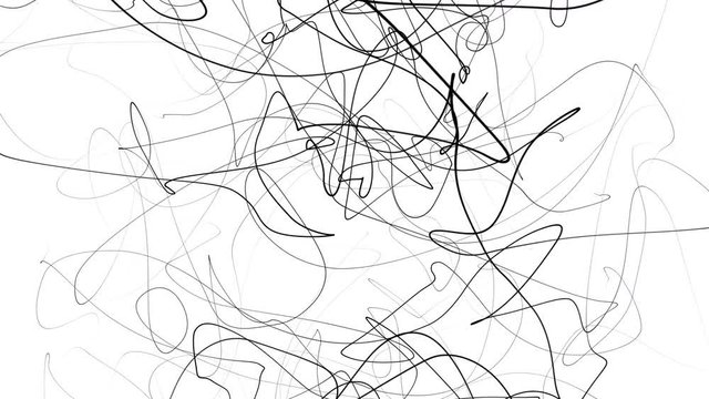 Hand drawing scrawl sketch. Abstract scribble, chaos doodle lines isolated on white background. Abstract illustration