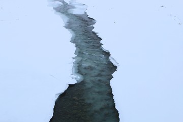 Frozen Winter River