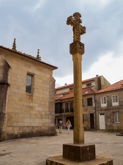 Fototapeta na wymiar Pontevedra, símbolo religioso y de protección, verano de 2018