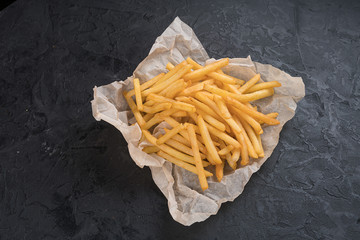 a pile of french fries
