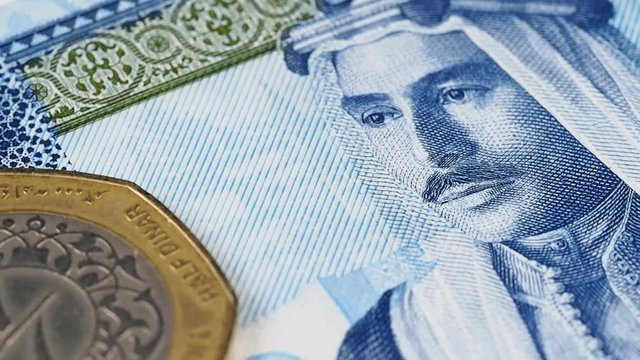 Jordan 10 dinar banknote and coin slow rotating. Jordanian money currency. Jordan economy. Stock video footage