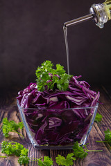 red cabbage in a basket