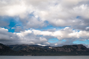 clouds over mountains