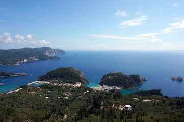 top view greece island