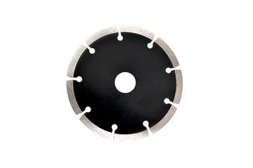 cutting disc segmented close up isolate white background