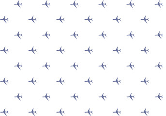silhouette pattern airplane dark blue on white background endless series repetition of icons base design