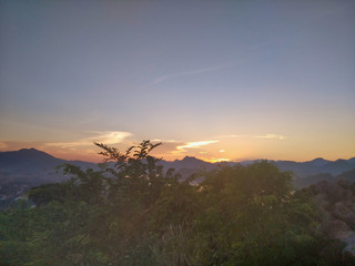 Obraz premium sunset in the mountains