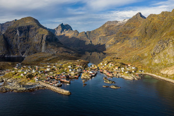 Drone view on A i Lofoten