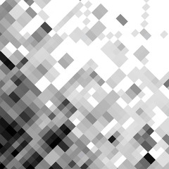 Abstract gray background of squares. Geometric texture. Halftone effect