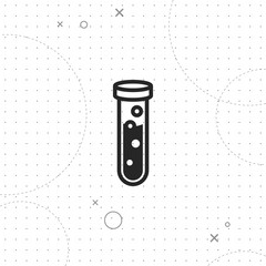 Test tube icon, vector best flat icon on texture background , EPS 10