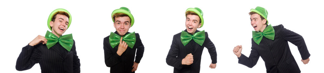 Funny man in saint patrick holiday concept