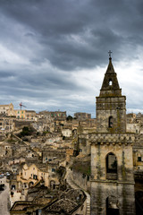 Fototapeta na wymiar Vertical View of the City of Matera