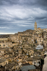 Vertical View of the City of Matera