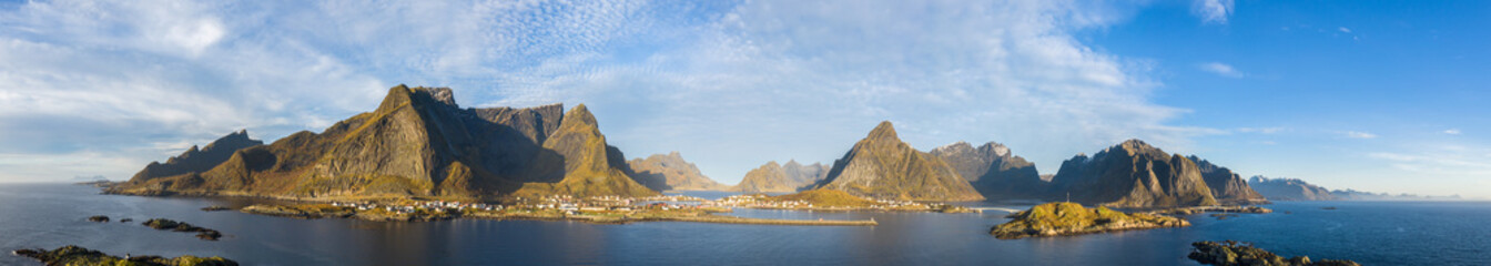 Drone view on Reine, Lofoten