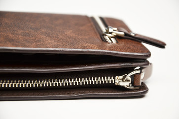 Leather brown purse